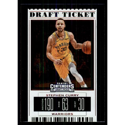 2019-20 Panini Contenders Draft Picks Variations Draft Ticket Red Foil #48 Stephen Curry