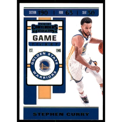 2019-20 Panini Contenders Game Ticket Green #92 Stephen Curry