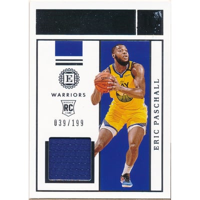 2019-20 Panini Encased Rookie Label Materials #10 Eric Paschall