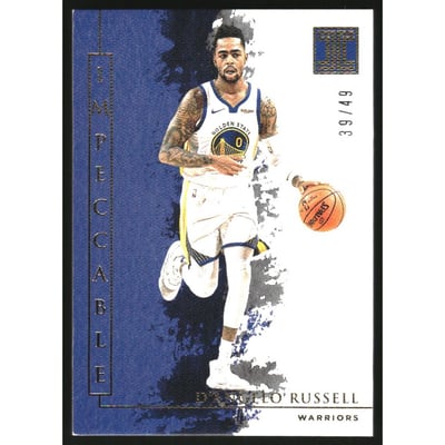 2019-20 Panini Impeccable Gold #61 D'Angelo Russell