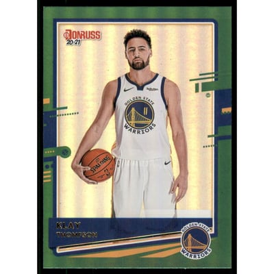 2020-21 Donruss Green Flood #32 Klay Thompson