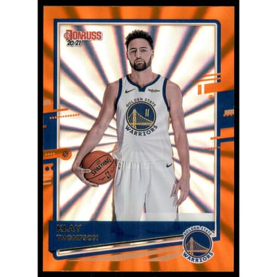 2020-21 Donruss Holo Orange Laser #32 Klay Thompson
