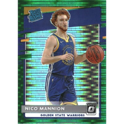 2020-21 Donruss Optic Fanatics Green Pulsar #190 Nico Mannion RR
