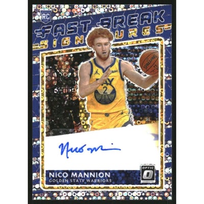 2020-21 Donruss Optic Fast Break Signatures #90 Nico Mannion