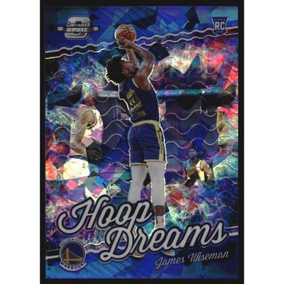 2020-21 Panini Contenders Optic Hoop Dreams Blue Cracked Ice #10 James Wiseman