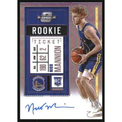 2020-21 Panini Contenders Optic #107 Nico Mannion AU RC