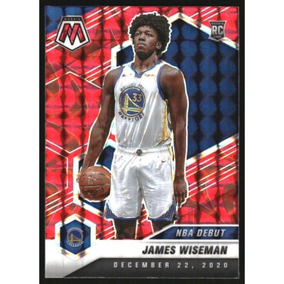 2020-21 Panini Mosaic Mosaic Reactive Red #266 James Wiseman