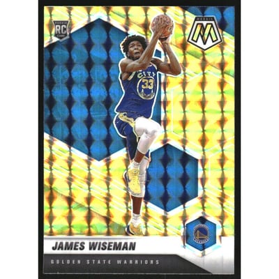 2020-21 Panini Mosaic Mosaic Reactive Yellow #205 James Wiseman