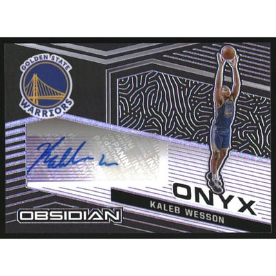 2020-21 Panini Obsidian Onyx Autographs Electric Etch Purple #17 Kaleb Wesson/75