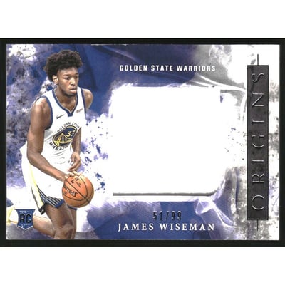 2020-21 Panini Origins Rookie Jumbo Jerseys #40 James Wiseman