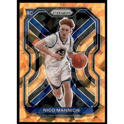 2020-21 Panini Prizm Prizms Orange Ice #293 Nico Mannion