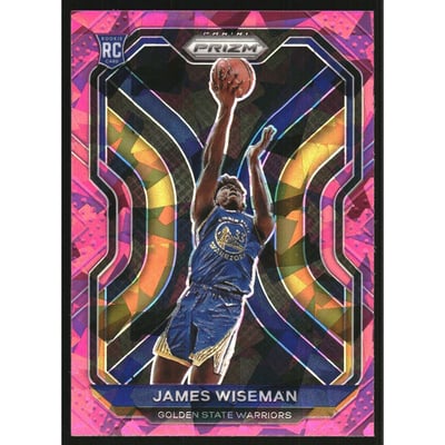 2020-21 Panini Prizm Prizms Pink Ice #268 James Wiseman