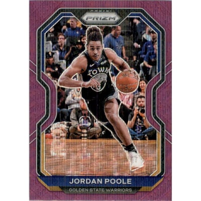 2020-21 Panini Prizm Prizms Purple Wave #147 Jordan Poole