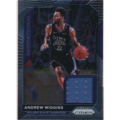 2020-21 Panini Prizm Sensational Swatches #43 Andrew Wiggins