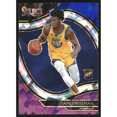 2020-21 Select Prizms Blue White Purple Ice #299 James Wiseman