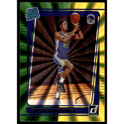 2021-22 Donruss Holo Green and Yellow Laser #240 Jonathan Kuminga RR