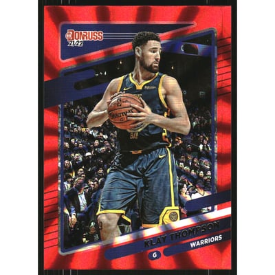 2021-22 Donruss Holo Red Laser #73 Klay Thompson