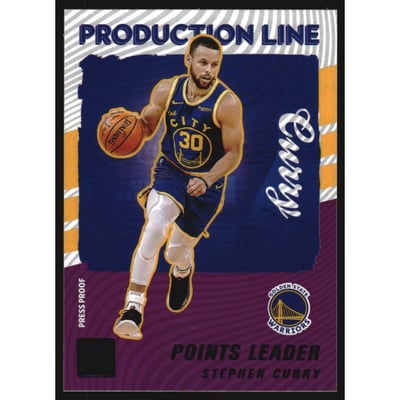 2021-22 Donruss Production Line Press Proof Purple #2 Stephen Curry