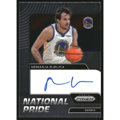 2021-22 Panini Chronicles Prizm National Pride Signatures #15 Nemanja Bjelica/149