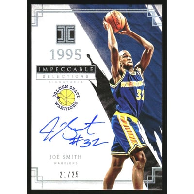 2021-22 Panini Impeccable Impeccable Selections Signatures Holo Silver #12 Joe Smith/25