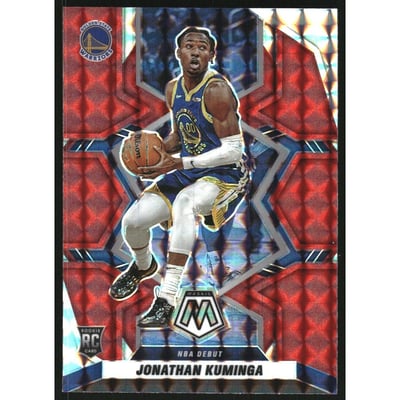 2021-22 Panini Mosaic Mosaic Red #268 Jonathan Kuminga DEB