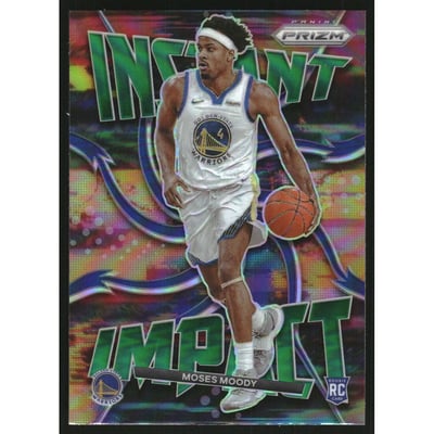 2021-22 Panini Prizm Instant Impact Prizms Green #24 Moses Moody