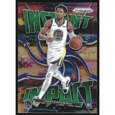 2021-22 Panini Prizm Instant Impact Prizms Green #7 Jonathan Kuminga