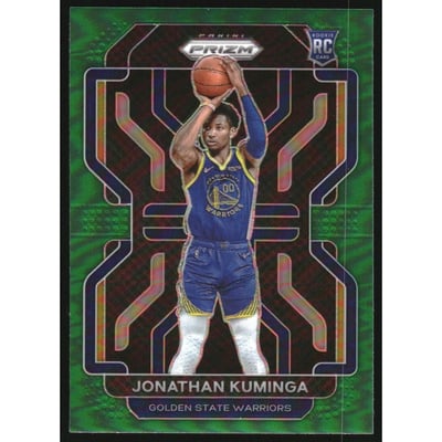 2021-22 Panini Prizm Prizms Green #307 Jonathan Kuminga