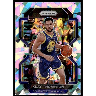 2021-22 Panini Prizm Prizms Ice #92 Klay Thompson