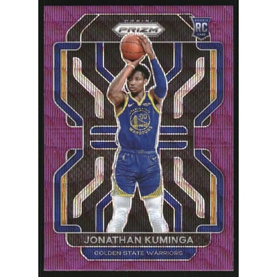 2021-22 Panini Prizm Prizms Purple Wave #307 Jonathan Kuminga