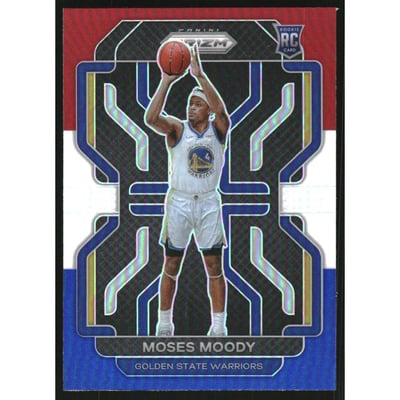 2021-22 Panini Prizm Prizms Red White and Blue #308 Moses Moody