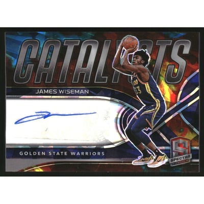 2021-22 Panini Spectra Catalysts Signatures Astral #31 James Wiseman/49