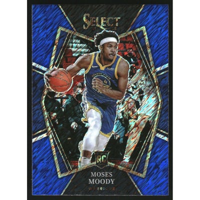 2021-22 Select Prizms Blue Shimmer #187 Moses Moody