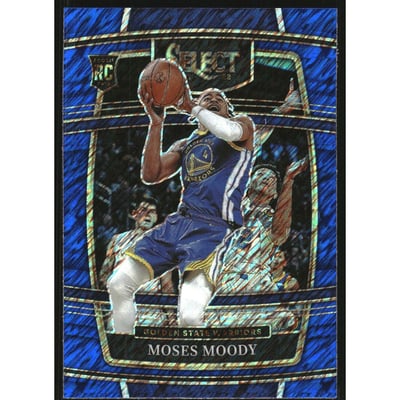 2021-22 Select Prizms Blue Shimmer #62 Moses Moody