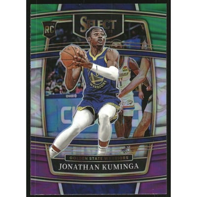 2021-22 Select Prizms Green White Purple #28 Jonathan Kuminga