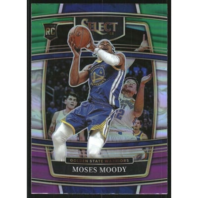2021-22 Select Prizms Green White Purple #62 Moses Moody