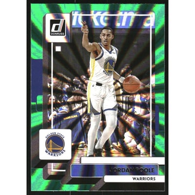 2022-23 Donruss Holo Green Laser #120 Jordan Poole
