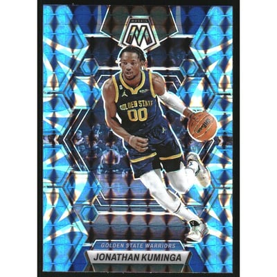 2022-23 Panini Mosaic Mosaic Reactive Blue #184 Jonathan Kuminga