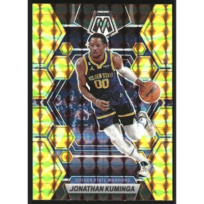2022-23 Panini Mosaic Mosaic Reactive Yellow #184 Jonathan Kuminga
