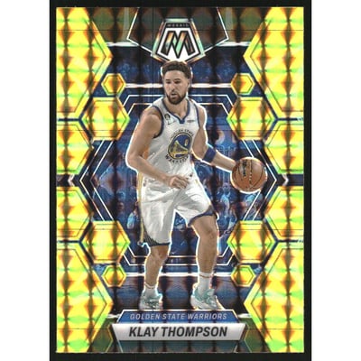 2022-23 Panini Mosaic Mosaic Reactive Yellow #34 Klay Thompson