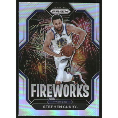 2022-23 Panini Prizm Fireworks Prizms Silver #19 Stephen Curry