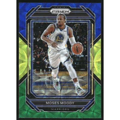 2022-23 Panini Prizm Prizms Choice Blue Yellow and Green #103 Moses Moody