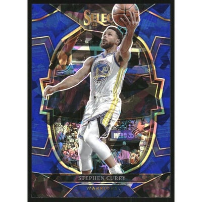 2022-23 Select Prizms Blue Cracked Ice #27 Stephen Curry