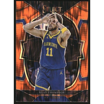2022-23 Select Prizms Orange Flash #19 Klay Thompson