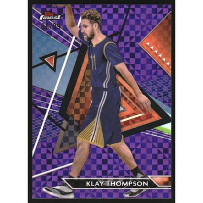 2023-24 Finest Purple Checkerboard Refractors #121 Klay Thompson UC
