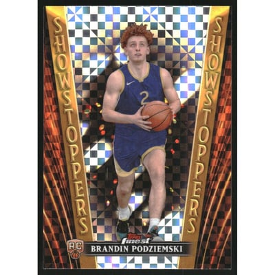 2023-24 Finest Showstoppers Checkerboard Refractors #SS29 Brandin Podziemski