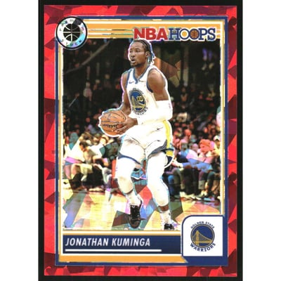 2023-24 Hoops Premium Stock Red Ice Prizm #231 Jonathan Kuminga