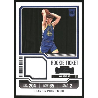 2023-24 Panini Contenders Rookie Ticket Swatches #23 Brandin Podziemski