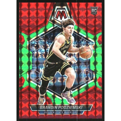 2023-24 Panini Mosaic Mosaic Choice Red and Green #245 Brandin Podziemski