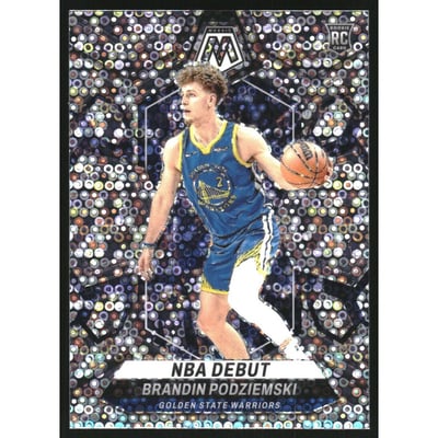 2023-24 Panini Mosaic Mosaic Fast Break Silver #266 Brandin Podziemski/NBA Debut